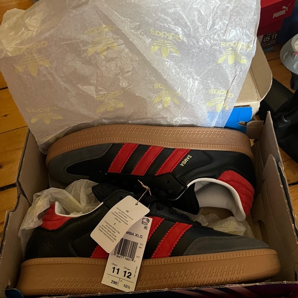 Adidas Samba XLG Black and Red Shoes - Picture 2 of 5